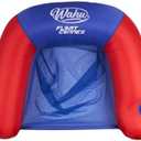 WAHU Float Connex Aqua Pool Seat with Connex Clips, Cupholder, and Inflate Valve, Inflatable Pool Float Chair for Adults and Kids Ages 8+, Blue/Red