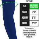 1 Pair Nxtrnd Compression Arm Sleeves for Men, Breathable Football, Basketball, Baseball Accessory, Adult & Kids (Blue)