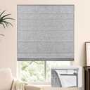 LazBlinds No Tools No Drill Cordless Roman Shades for Windows, Blackout Thermal Insulated UV Blocking Window Blinds, Lightweight Fabric Blinds for Indoor Windows, 39" W x 60" H, Blackout - Grey