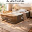 VOSSER Twin XL Air Mattress with Built-in Pump, 18" Raised 80 Extra Long Inflatable Blow Up Mattress, Flocked Top Single Air Bed for Home, Guests & Camping, Thick Twin Size Air Mattress
