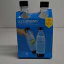 sodastream 1L Twin Pack Dishwasher Safe Slim Bottle (Black)