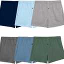 Fruit of the Loom Men's Tag Free Knit Boxer Shorts, Relaxed Fit, Moisture Wicking, Assorted Color Multipacks X-Large