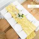 6Pack Light Yellow Cheesecloth Table Runner 35x120Inch Yellow Cheese Cloth Table Runner 10FT Boho Gauze Table Runners Rustic Sheer Table Runners for Wedding Bridal Baby Shower Party Decor