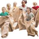 JOYIN 6 Pack Large Burlap Potato Sack Race Bags, 39" x 25" Potato Sacks Racing Bags for Kids & Adults,Outdoor Play, Family Reunion, Outdoor Picnic Party, Outside Yard Lawn Easter Carnival Games
