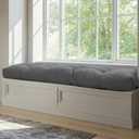 42 Inch Bench Cushions for Indoor Furniture, Super Soft Rectangle Bench seat Cushion Pad with Non-Slip Bottom, Waterproof Bench Pad for Window Porch(Grey, 42x16x4.5 Inch)