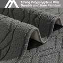 COSY HOMEER 48x20 Inch/30X20 Inch Kitchen Rug Mats Made of 100% Polypropylene 2 Pieces Soft Kitchen Mat Specialized in Anti Slippery and Machine Washable (Grey)