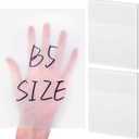 Gueevin 100 Sheets 6.8 x 9.8 Inch Transparent Sticky Notes, Extra Large Clear Self Sticky Notes, 2 Pads Waterproof Jumbo Translucent Paper, Office Supply(Blank Style)