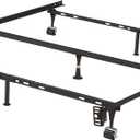 KB Designs  7 Leg Adjustable Metal Bed Frame with Center Support Legs, Queen/Full/Full XL/Twin/Twin XL Beds