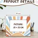 WHCHJ Boho Sun 5x7 Picture Frame, Boho Photo Frame, Abstract Rainbow Sun Sunshine Wood Frames for Nursery Girls Boys Kids Room Wall or Tabletop Display