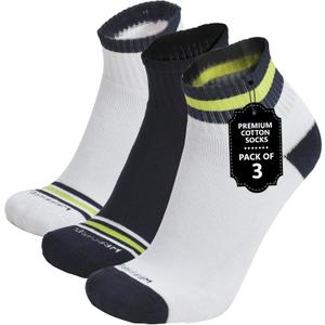 Mens & Boys Ankle Socks Cotton Warm Elastic Casual Lightweight Moisture Wicking Anti Odor | 3 & 6 Pairs, Size: 8-10