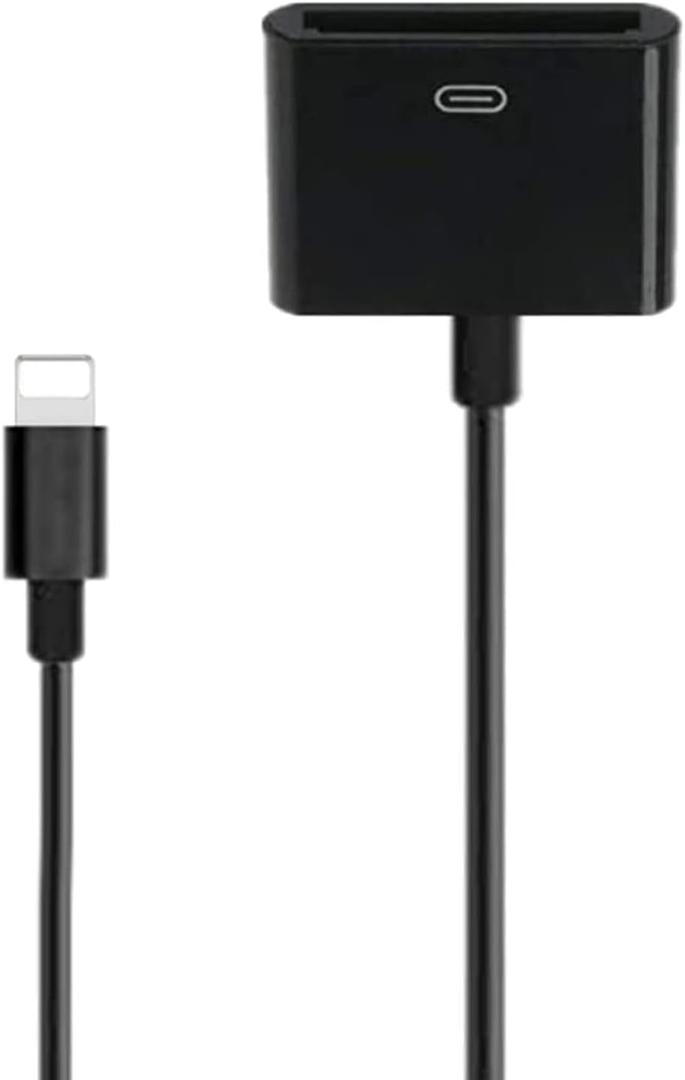 COVS Lightning to 30 Pin Adapter, Apple MFi Certified 8-Pin Male to 30-Pin Female Connector with iPhone Charger Converter Black Cable, No Audio Support