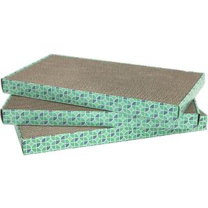 Kitty City XL Wide Corrugate Cat Scratchers 3 Pieces, Cat Scratching, Cat Scratch Pad, Door Clips, Furniture Protectors from Cat Scratching