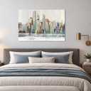 7Fisionart Modern New York Cityscape Wall Art Abstract NYC Skyline Canvas 36x24 Inch
