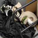 Haunted Hill Farm 5.6-Ft. Black Rabbit Halloween Animatronic with Sound