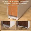 Door Draft Stopper, 36 Length Cuttable Weather Stripping Door Seal, Strong Adhesive Door Sweep for Exterior and Interior Doors (2, White)