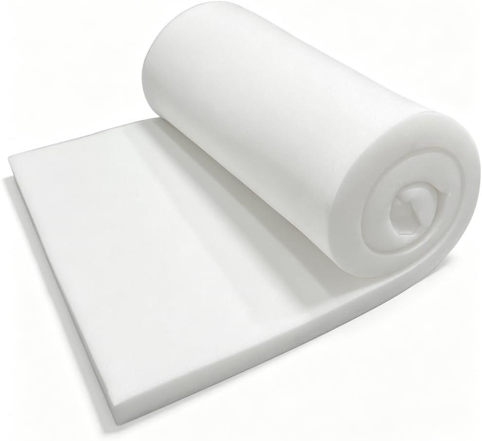 Upholstery Foam Cushion, 30ILD 1’’x24’’x72’’ Foam Pad, Cut-to-Size Polyurethane Foam for Cushions, Camper, Bench, Car Seat, RV Bed, Boat, DIY Foam Mat