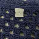 ANRABESS Women Swimsuit Crochet Swim Cover Up 2025 Summer Bathing Suit Swimwear Mesh Knit Beach Dress Vacation Outfits (Large, Navy Blue)