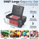 Car Refrigerator for Tesla Model Y, 35QT (33L) Portable Freezer, -7.6°F to 50°F 12V Car Fridge for Model Y Trunk with App Control, 12&24V DC Tesla cooler for Camping, Shopping, Road Trips, Home