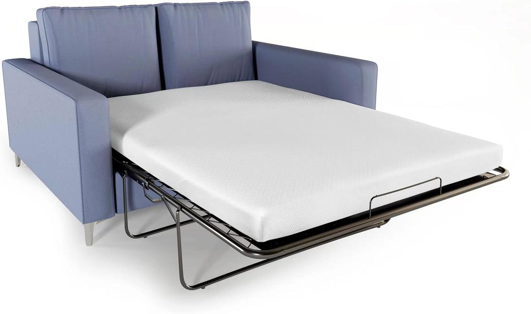 4.7 Inch Memory Foam Mattress Replacement with Washable Cover for Sleeper Sofa and Couch Beds, Queen Size, CertiPUR-US Certified (Sofa Not Included)