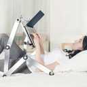 Large Bed Desk for Laptop - Adjustable Height, Foldable Computer Desk | Lying Down Laptop Stand for Bed, Couch,with Adjustable Mouse Pad (Silver)