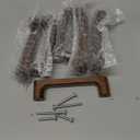 6 Pack Walnut Wood Drawer Pulls Handes Rustic Cabinet Pulls Handles Wood Dresser Knob Kitchen Furniture Hardware (6, 4" Hole to Hole)