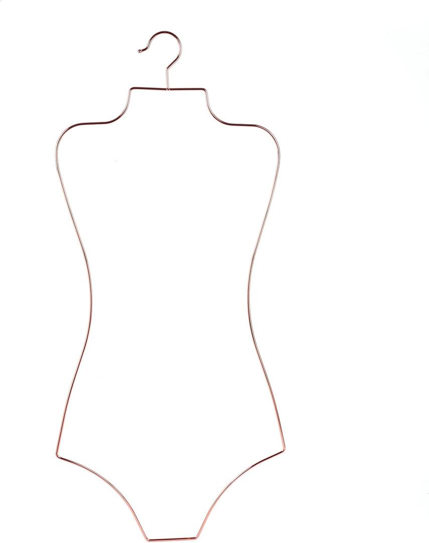 Full Body Wire Metal Shape Swimwear Hangers for Bikini Display -10 of Pack (Rose Gold)
