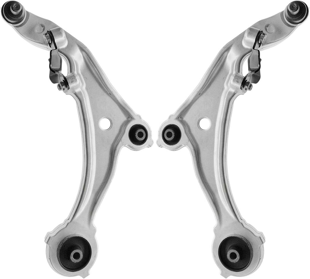 TRQ Front Lower Control Arm with Ball Joint Set Driver & Passenger Side Lower Compatible with 2009-2014 Nissan Murano