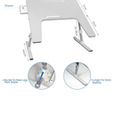 Armrest Laptop Desk for Couch and Bed,Hospital Bed Table,Lap Desk Pillow,Large Adjustable Bed Desk for Laptop with Drawer and Tablet Slot, U-Table for Reading, Gaming, Writing,Eating,Drawing