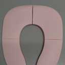 Jool Baby Folding Travel Potty Training Seat for Toddlers, Fits Round & Oval Toilets, Non-Slip Suction Cups, Includes Free Travel Bag (Pink) (1 Count (Pack of 1))