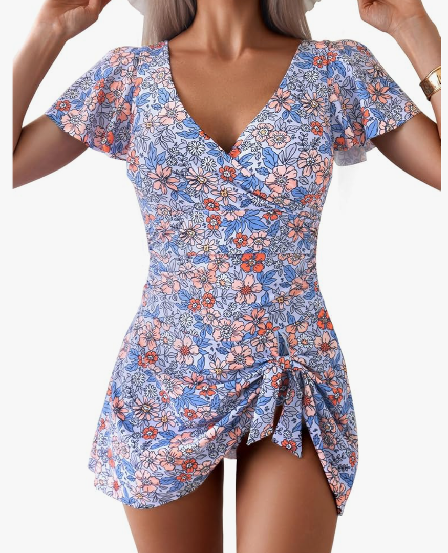 Women's One Piece Swimdress Swimsuits for Women Tummy Control Swim Dresses Size XL