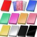 300 Pieces Metal Engraving Blanks Multipurpose Aluminum Sheet Aluminum Business Card Blanks for CNC Engraver Laser Engraving DIY Cards, Thickness 0.21 mm/ 0.01 inch (Multicolor)