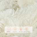 TOONOW Extra Soft Fuzzy Faux Fur Blanket Queen Size 78"x90", Reversible Lightweight Decorative Blankets and Throws Super Soft Cozy Microfiber Fleece Fuzzy Blankets for Couch Bed, Cream White