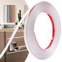 JSIWOTH 0.39in × 40Ft Peel and Stick Wall Molding Trim - Flexible Self Adhesive Molding Trim for Walls, Edges, Borders, Window Frames, Backsplash Tiles - White (Paintable) Waterproof Trim