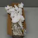 Giegxin 90 Pcs 3 Kinds Mixed Eucalyptus Leaves Stems Bulk Artificial Silver Dollar Leaves Picks Dried Eucalyptus Bundle Faux Spray for Wedding Vase Bouquet Floral Arrangement (White)