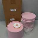 Tenceur 8 Pcs Round Gift Boxes with Lids Ribbons for Arrangements 4 Assorted Sizes Velvet Nesting Gift Boxes for Flowers Presents Mother's Day Wedding Birthday Tea Party Decoration(Pink)