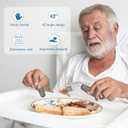 4Pcs Adaptive Utensils 45°Angled Parkinsons Utensils 3.5oz Adaptive Utensils for Elderly Weighted Utensils for Hand Tremors Eating Utensils for Disabled People for Disabled, Parkinson, Left-Handed
