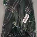 IDEALSANXUN Womens Plaid Wool Skirts Elastic Waist A-Line Pleated Tartan Long Skirts (Mid-calf Green)