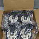 4 inch Swivel Caster Wheels with Safety Total Lock, 360 Degree Heavy Duty Plate Casters Max Load Capacity 1200lbs (Set of 4)