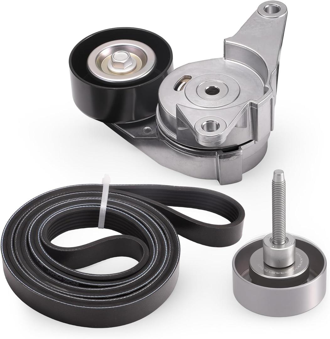 Belt Tensioner Serpentine Belt Idler Pulley Kit for Cadillac SRX, for Chevy Equinox/Impala, for Captiva Sport, for 9-4X 2.8/3.0/3.6L 2010-2017#36110 38397 K060950