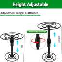 VICAMB 2 Pack Adjustable 6-10.5in Plant Risers for Inside Pots,Metal Planter Lift Inserts Fillers Risers for Tall Square Round Taper Large Pots(5.9" 7.87" 9.84" Base or Top)