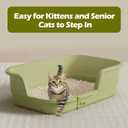 Extra Large Cat Litter Box with High Sides,Cats Boxes for Indoor Cats,Cat Litter Pan for Kitty,Litter Box with Low Entry,Easy to Clean,Anti-Splashing,23.6" x15.7" x5.9" (Grey)