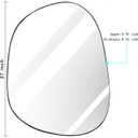 ELEHUME Asymmetrical Wall Mirror for Decor 21"*27", Modern Black Framed Wall Mirror for Living Room Bathroom Bedroom Entryway ELE-STOU-0065B