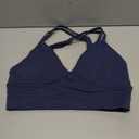 Aoxjox Women's Workout Sports Bras Fitness Trainning Infinity Gym Bra Yoga Crop Tank (Navy, Large)