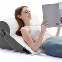 Wedge Pillow Set for After Surgery, 3 PCS Bed Wedge Pillow for Sleeping, Memory Foam Orthopedic Back Pillow for Pain Relief and Acid Reflux, Adjustable Post Surgery Pillow Grey