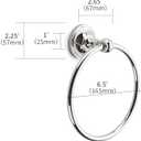 khtumeware 1 Pack Vibrant Polished Nickel Bath Towel Ring, Bathroom Hardware Accessories Heavy-Duty Hand Towel Holder for Bathroom, Modern Round Towel Hanger Wall Mounted