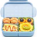MISS BIG Bento Box,Bento Box for Kids,Lunch Box Kids,Leakproof Kid Lunch Box,Lunch Containers No BPAs and Chemical Dyes,M/W,D/W & Fridge Safe(1150ml Blue)