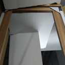 Bathroom Mirror for Wall with Wooden Frame, 36"x24" Solid Wood Vanity Mirror for Farmhouse, Bathroom, Bedroom Decor, Vertical or Horizontal Hanging (Brown)