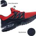 PERSOUL Mens Running Shoes Athletic Tennis Sneakers Lightweight Breathable Workout Gym Jogging Sport Walking Shoes for Men Size7-13 (12, Blackred)