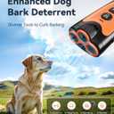 Dog Bark Deterrent Device, 3X Ultrasonic Anti Barking Device for Dogs, 6 Modes 23FT Range Bark Control, Stop Barking Neighbors Dog, Safe & Humane Rechargeable Behavior Correction Devices - Black