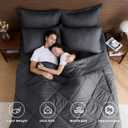 HEVUMYI Full Comforter Set - 7-Piece All Season Bed in a Bag Full, Ultra Soft Bedding Set with Comforter, Flat Sheet, Fitted Sheet, Pillowcases, Pillow Shams, Dark Grey
